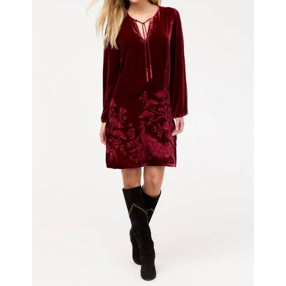 JOHNNY WAS Dresses & Skirts - NEW JOHNNY WAS molly kimono sleeve relaxed dress in cran-ruby red